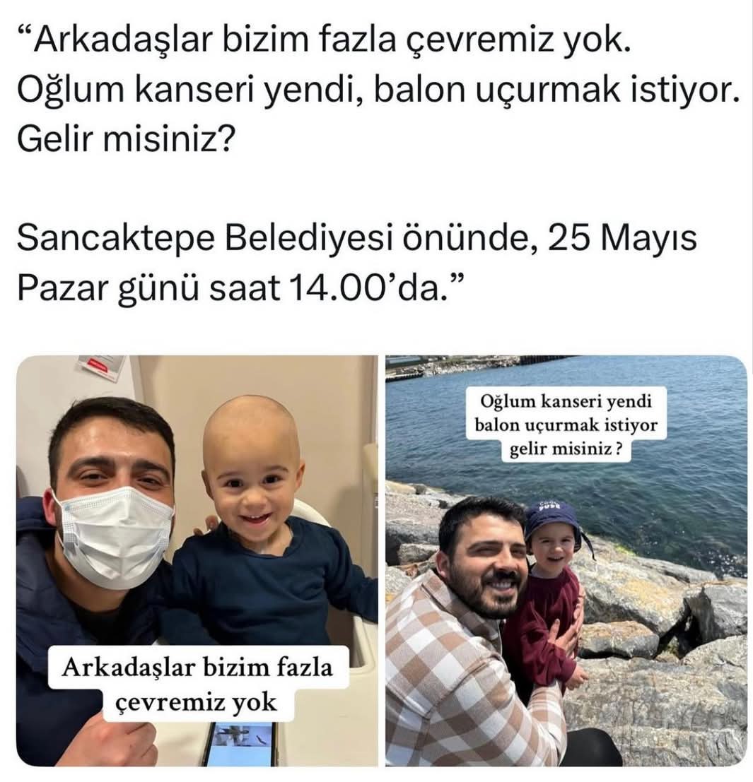Sancaktepe’de kanseri yenen oğlunun balon uçurma isteği gerçek oluyor
