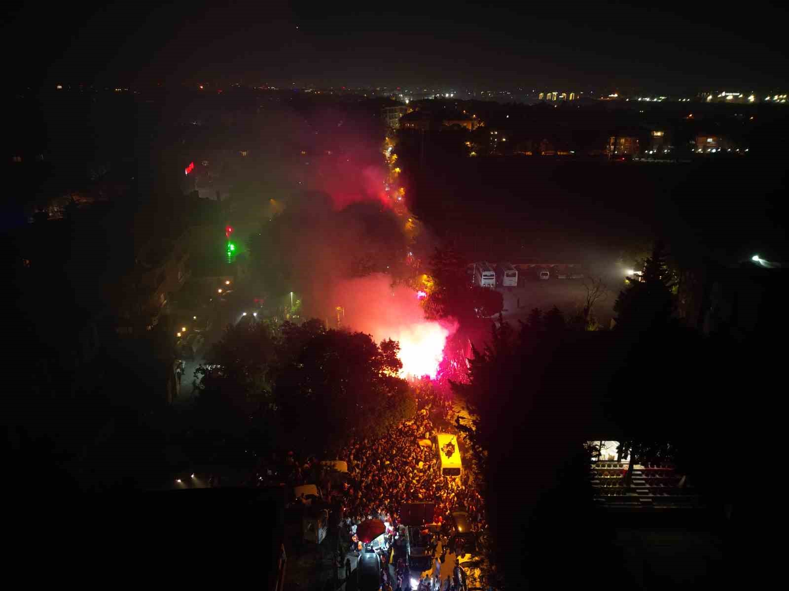 Florya’da şampiyonluk kutlaması havadan görüntülendi