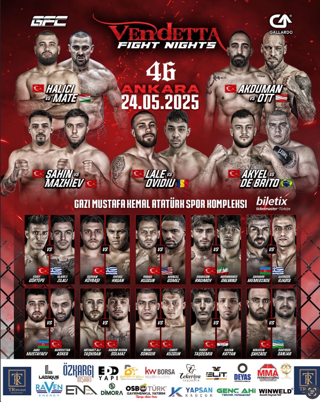 Ankara, Uluslararası MMA Gecesi’ne ev sahipligi yapacak