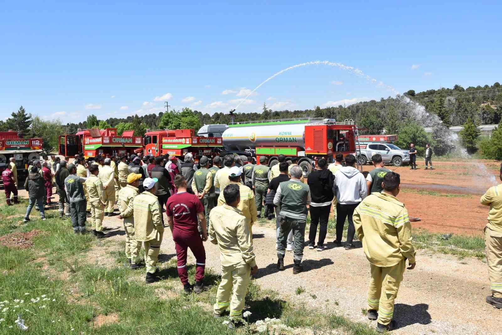 Beyşehir&rsquo;de orman yangınlarına karşı eğitimler s&uuml;r&uuml;yor
