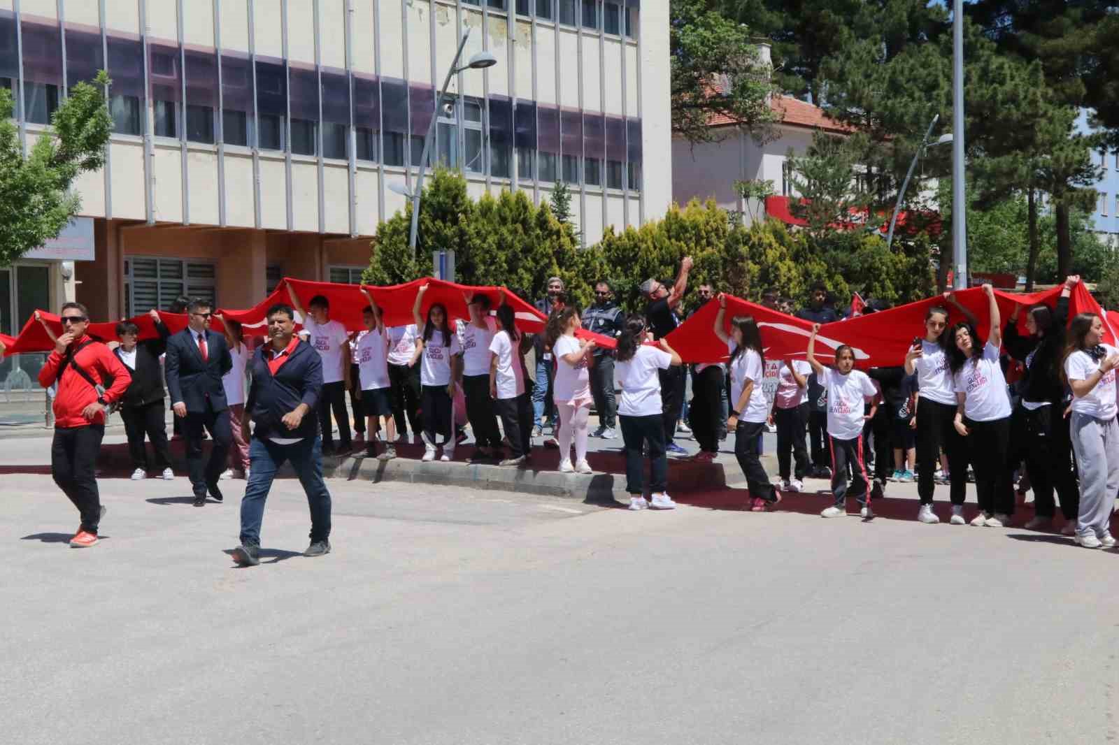 Çankırı’da gençler 19 Mayıs için yürüdü