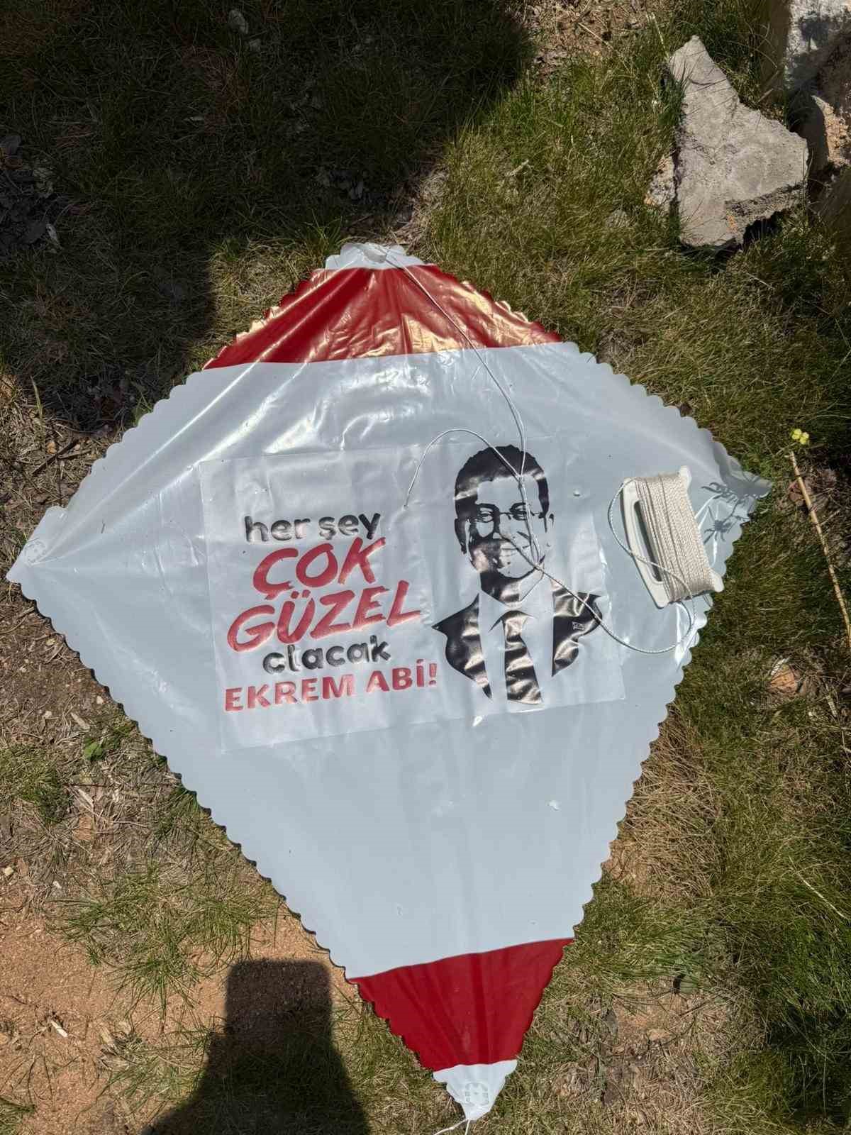 Gençlik Şöleni’nde Ekrem İmamoğlu’nun yer aldığı uçurtmalar dağıtıldı