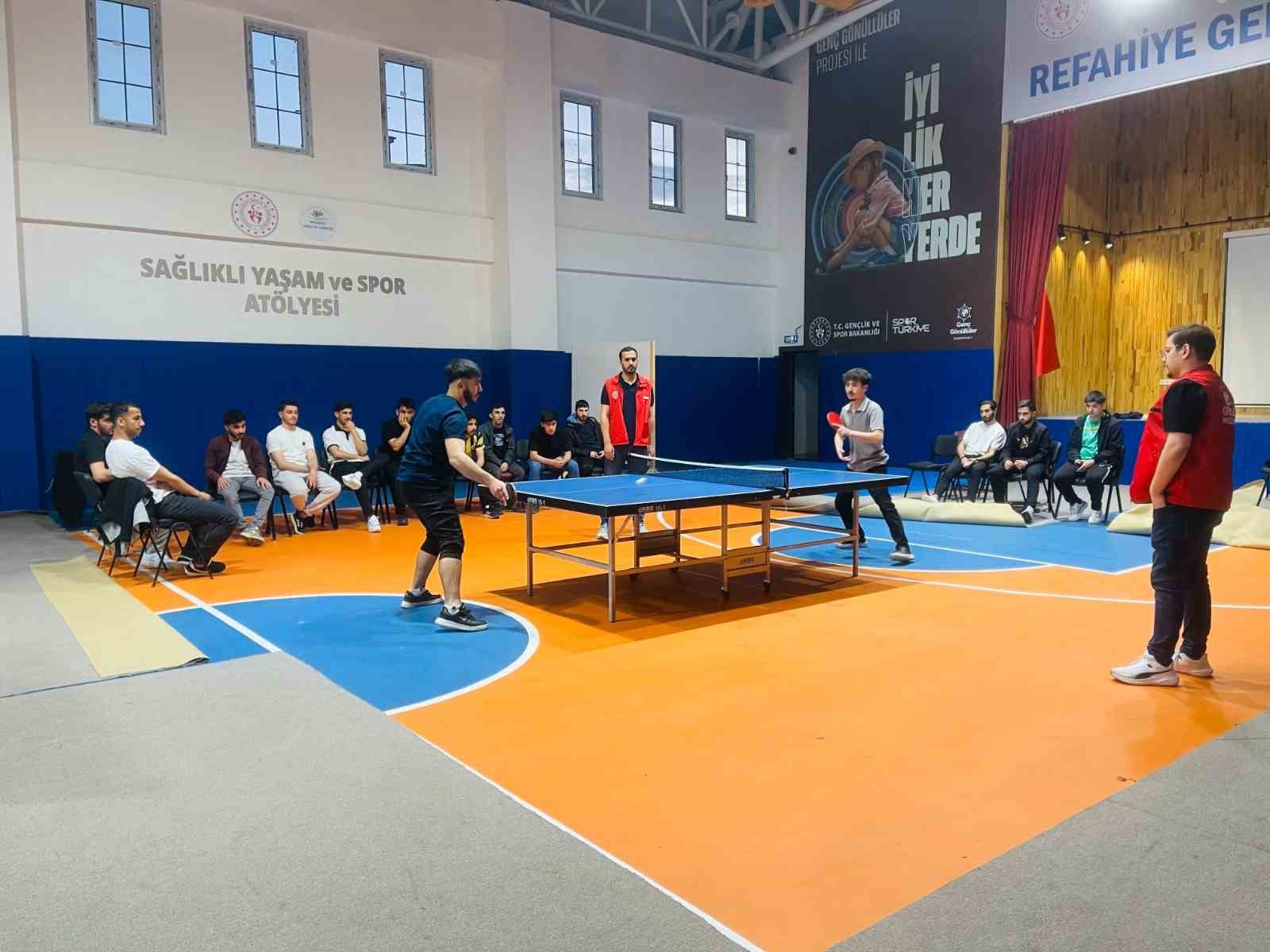 Gençlik Haftası’nda masa tenisi heyecanı yaşandı