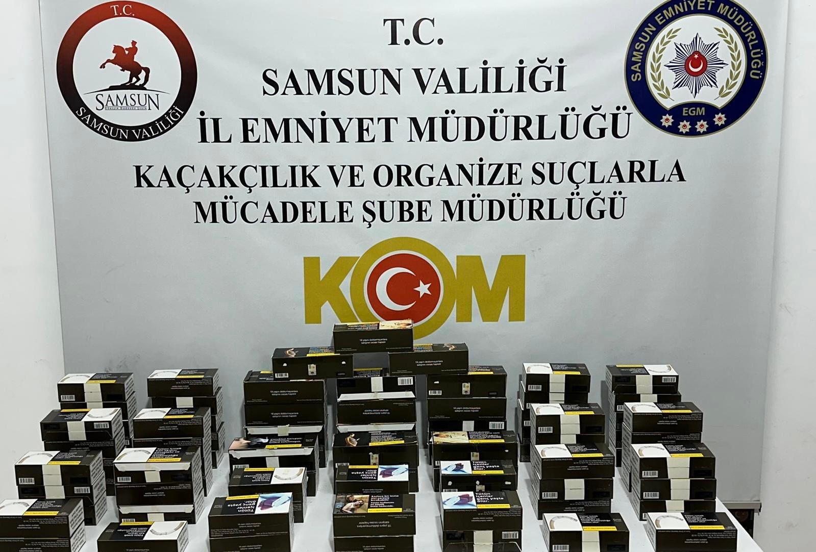 Samsun’da kaçak makaron operasyonu: 18 bin adet makaron ele geçirildi