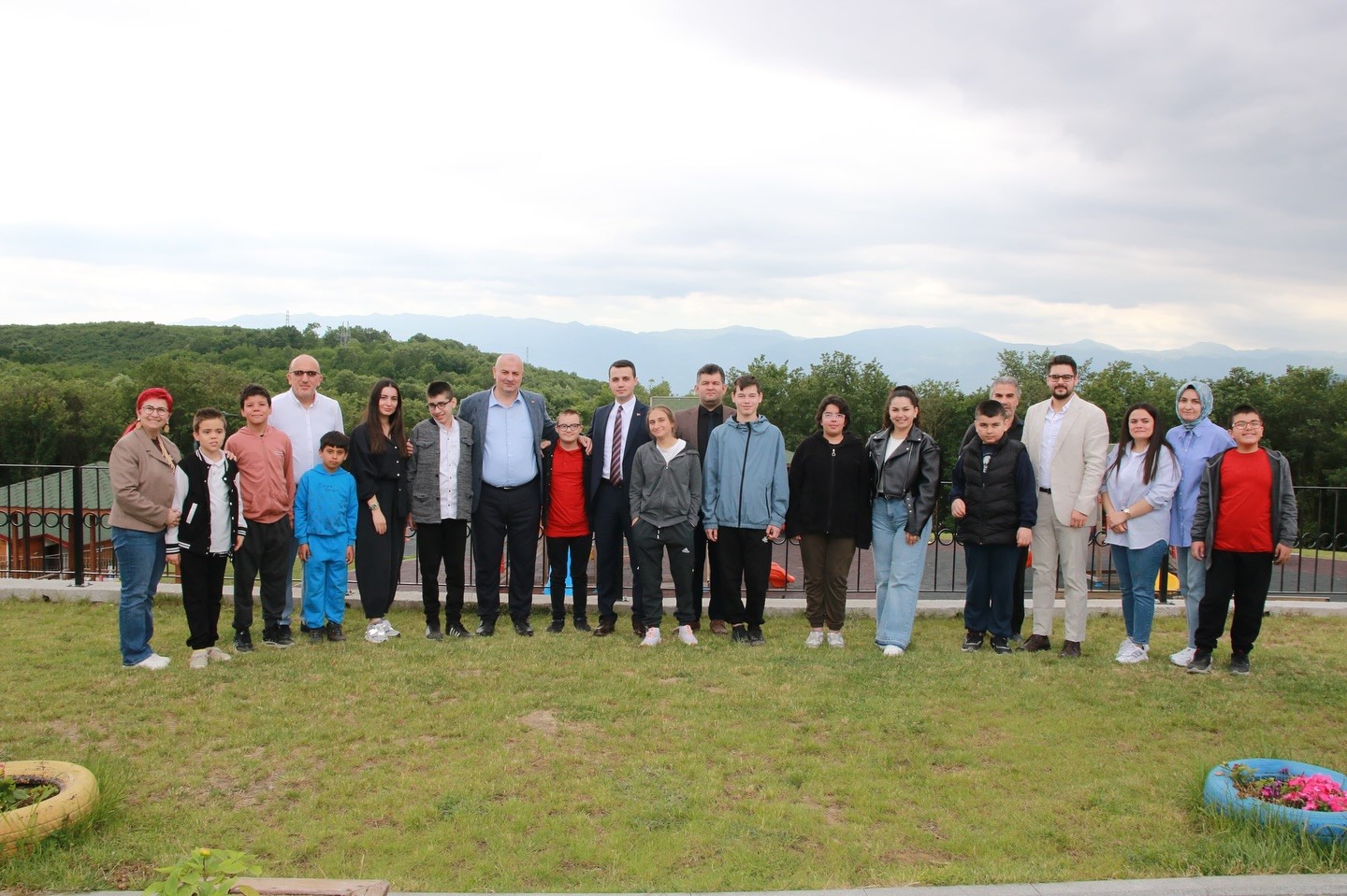 Kaymakam ve Başkan özel öğrencileri ağırladı
