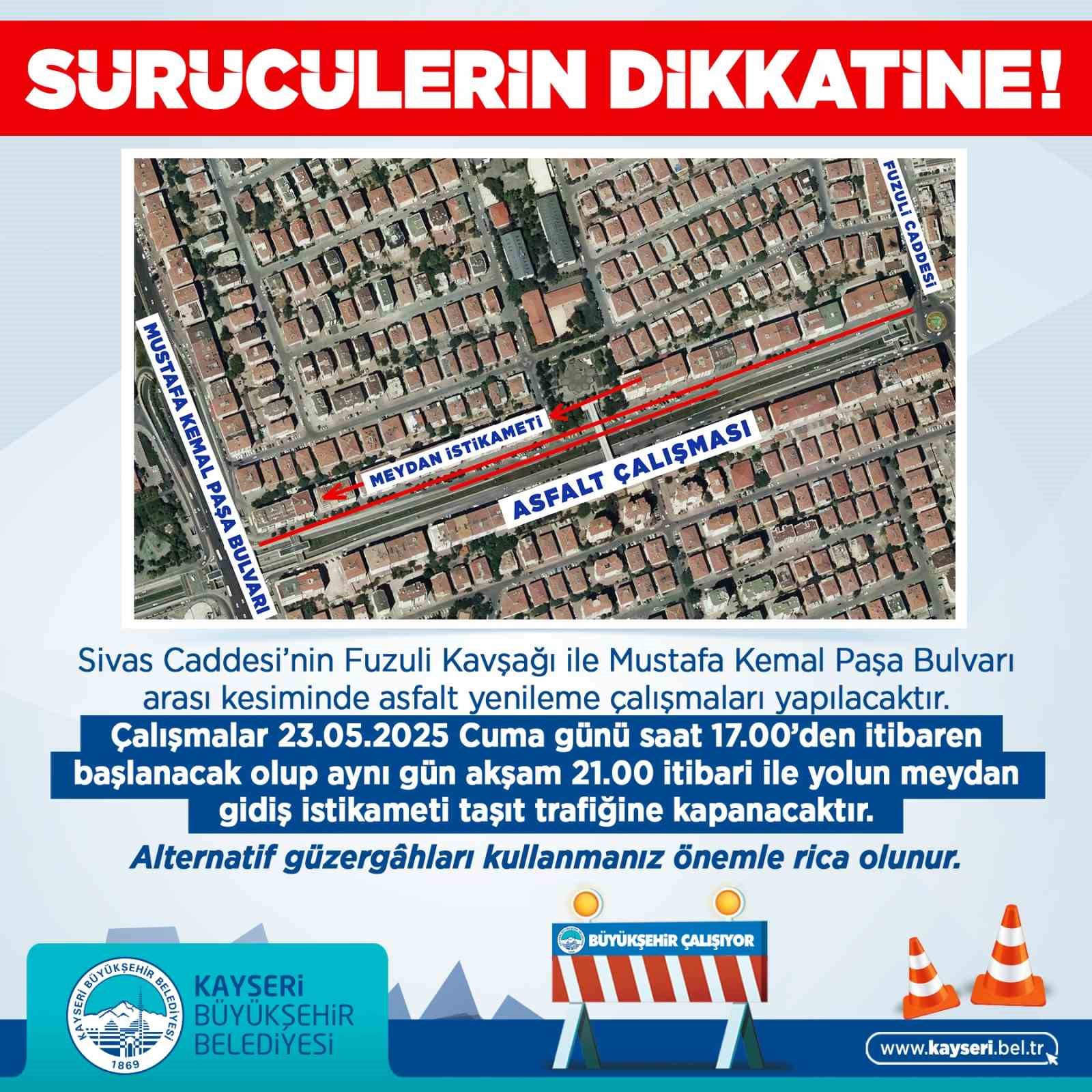 Büyükşehirden sürücülere ‘asfalt yenileme’ duyurusu