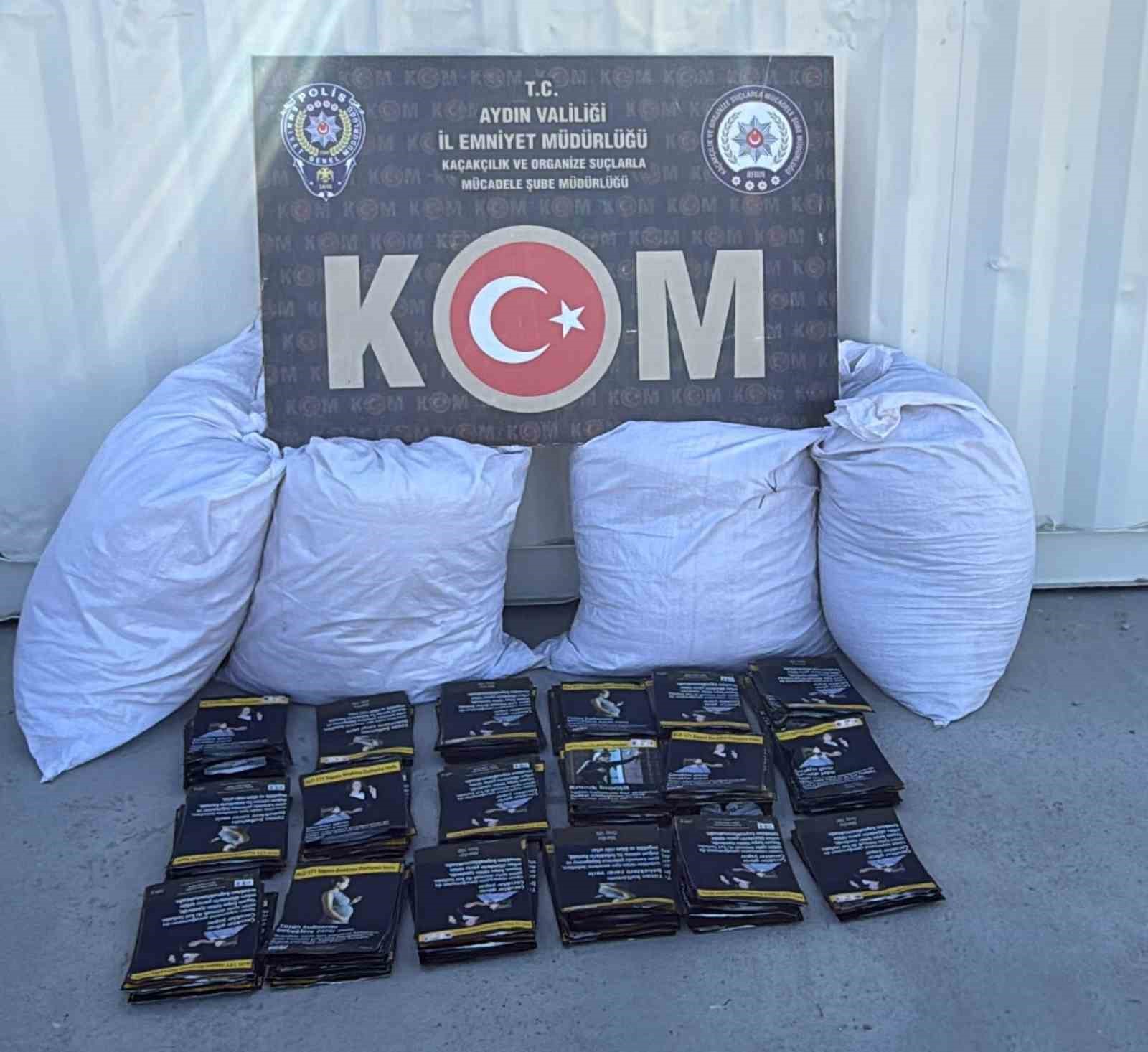 Aydın&rsquo;da 58 kilogram t&uuml;t&uuml;n ele ge&ccedil;irildi

