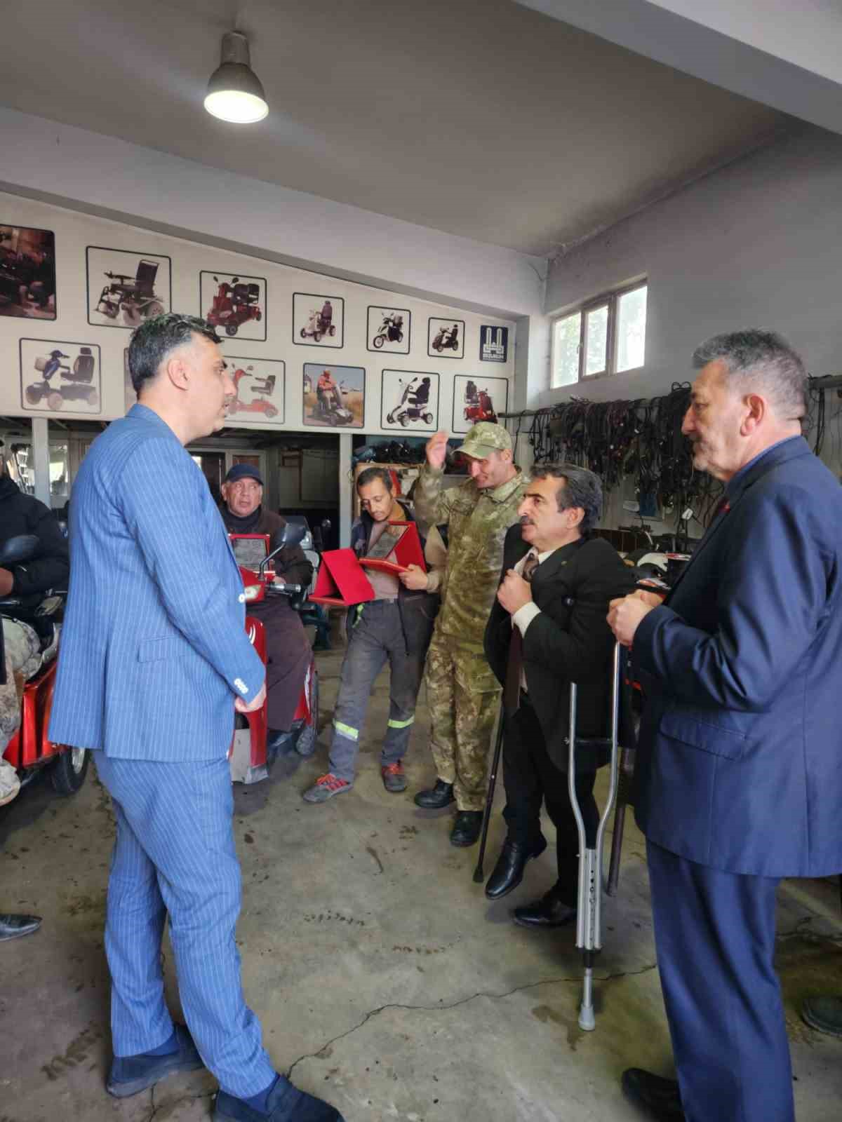 Erzurum&rsquo;daki engelli ara&ccedil;ları at&ouml;lyesine anlamlı destek

