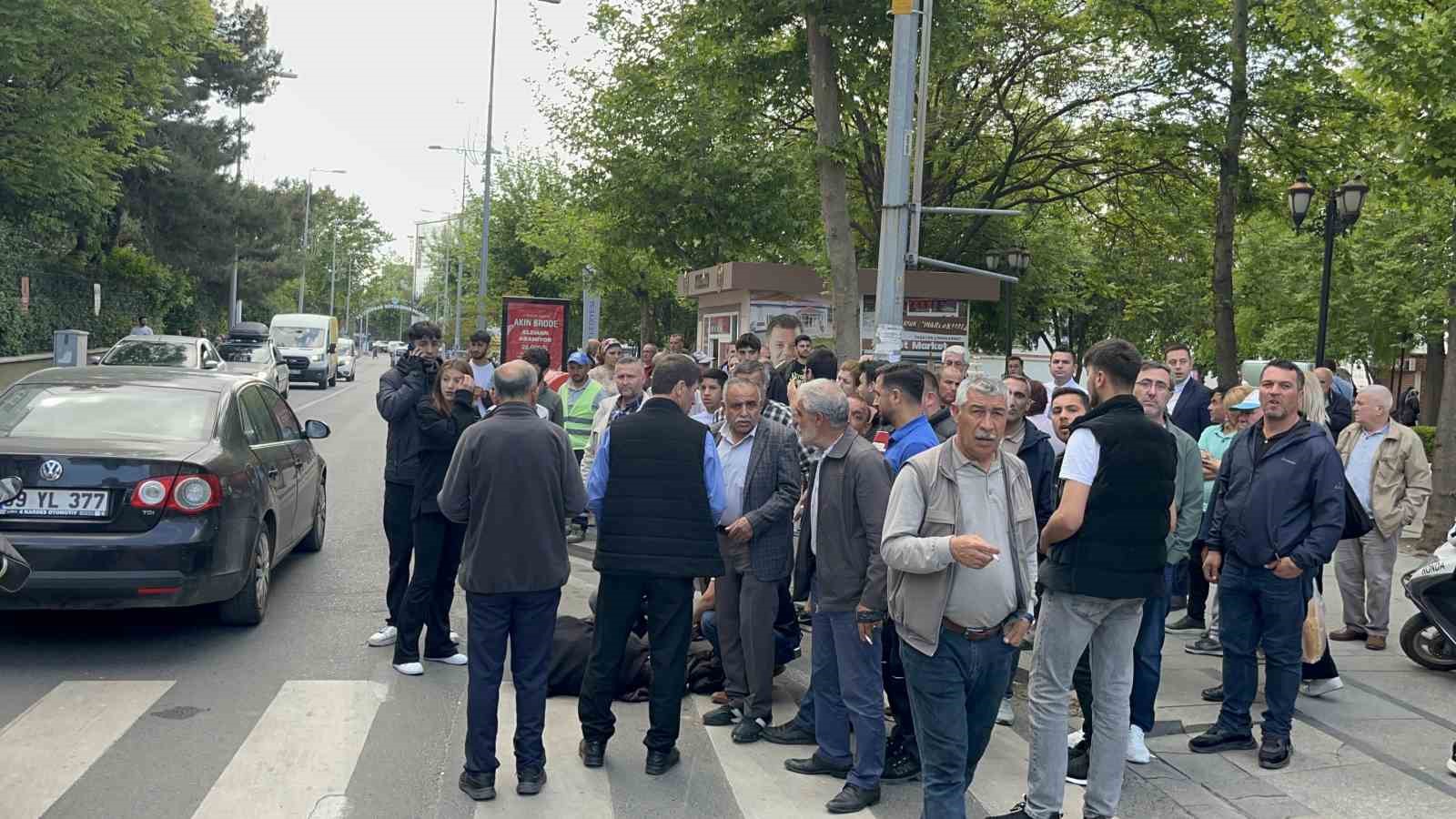 Tekirdağ&rsquo;da motosiklet yaya ge&ccedil;idinde yayaya &ccedil;arptı
