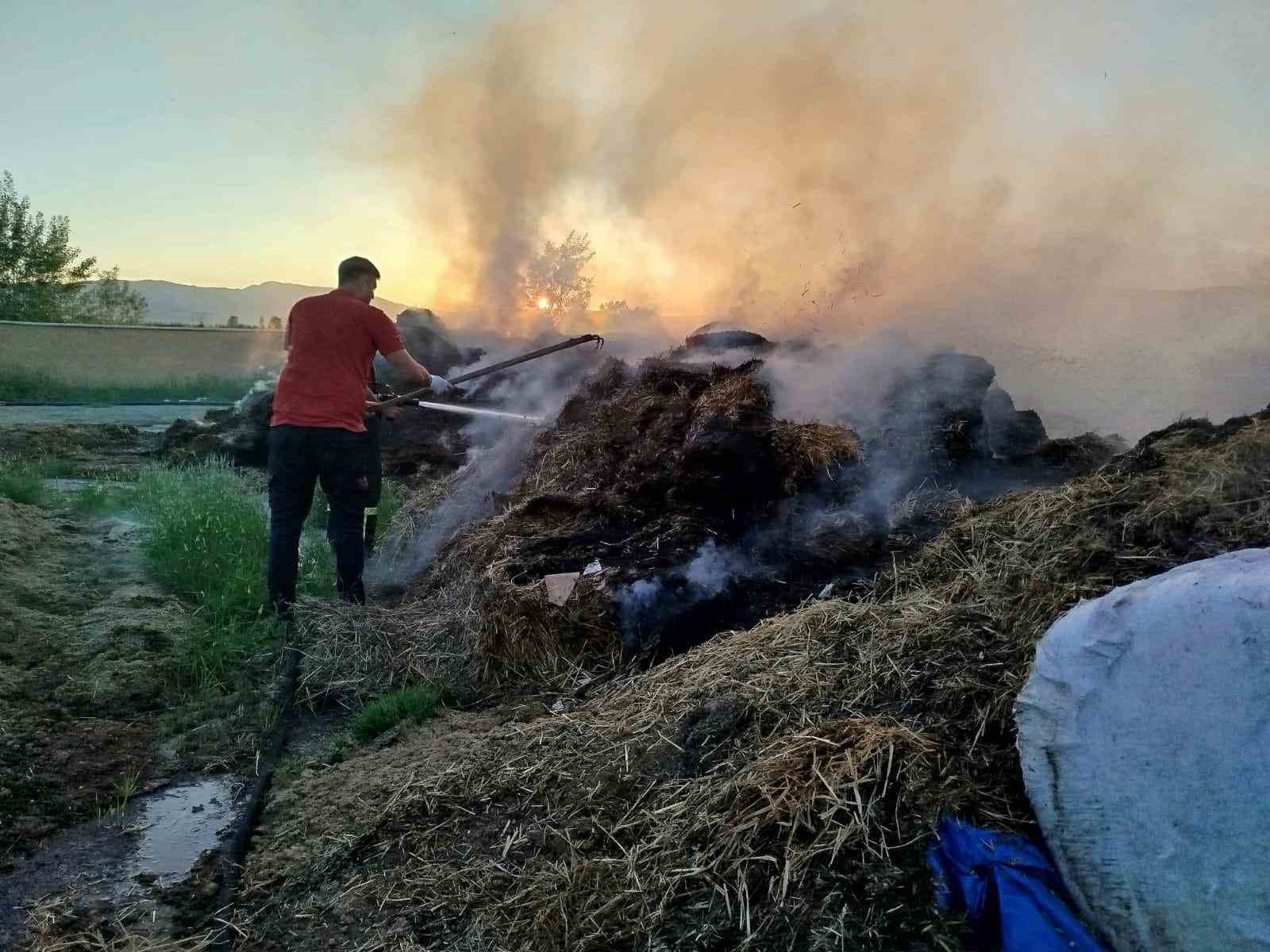 Samanlık yangını büyümeden söndürüldü