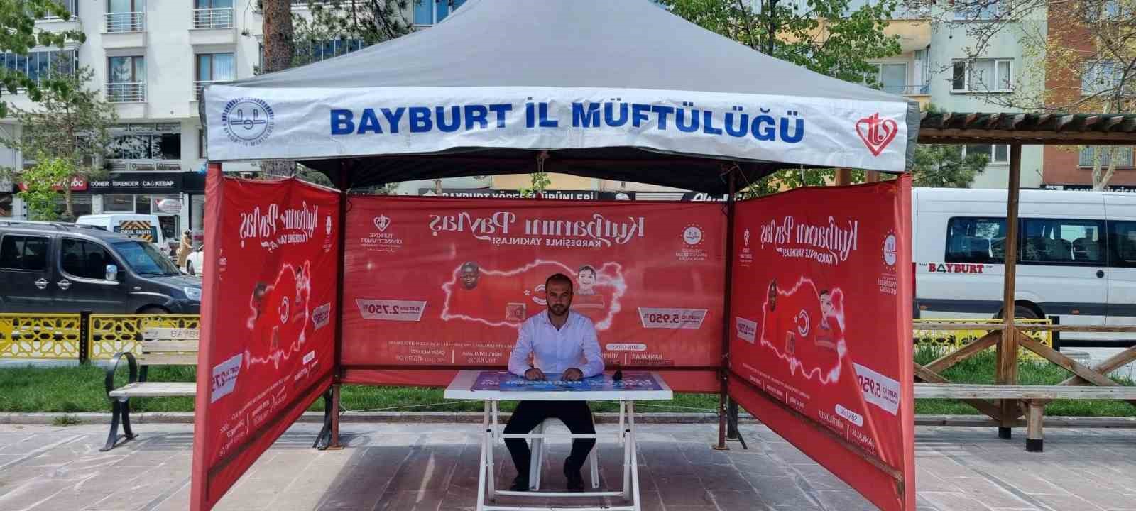 Bayburt’ta kurban bağış standı kuruldu