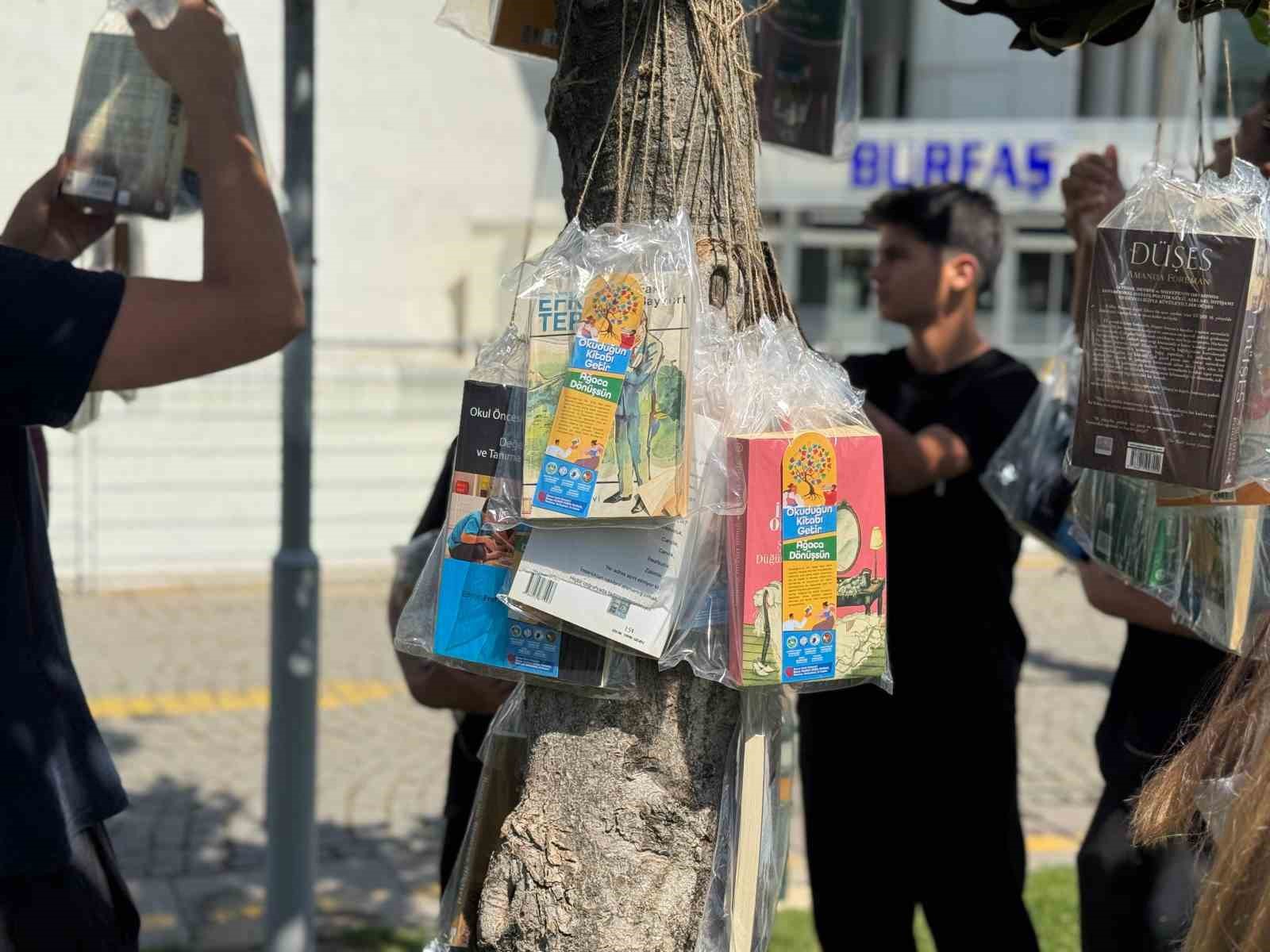 Bursa&rsquo;da ağaçlar &lsquo;kitap&rsquo; açtı