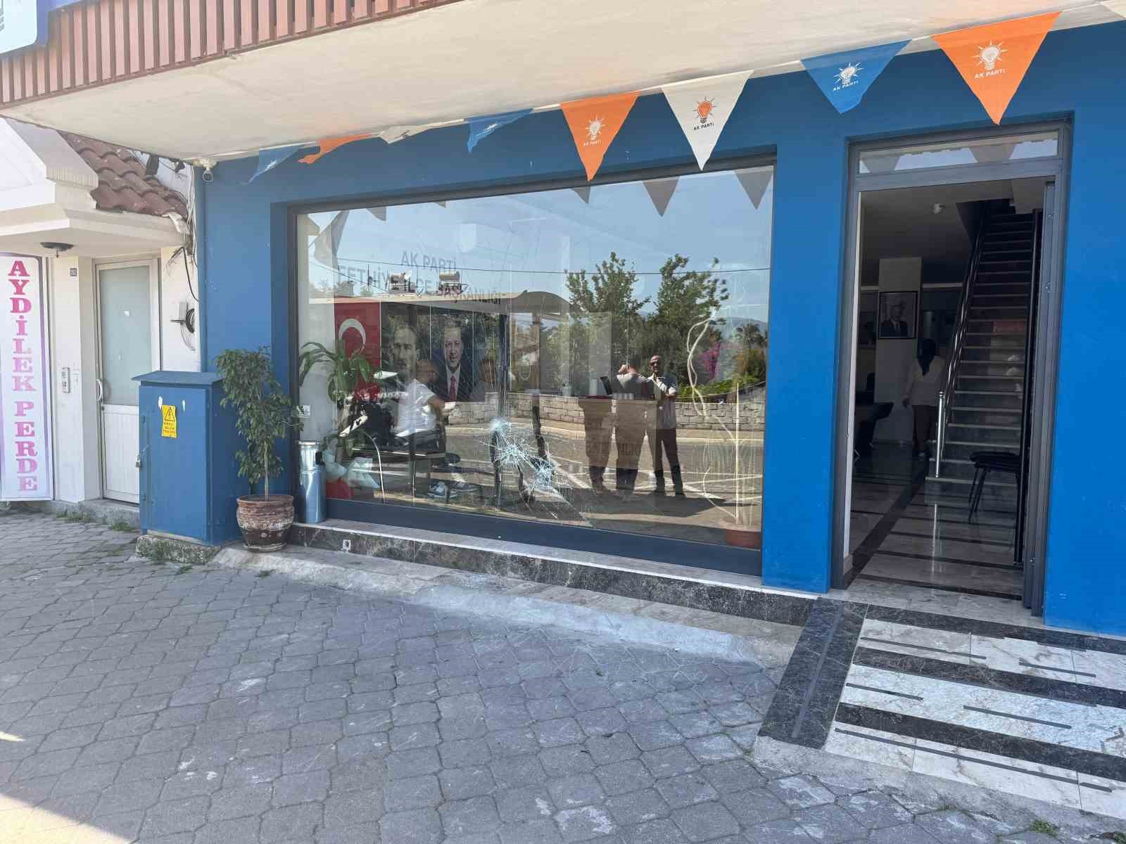 AK Parti Fethiye İlçe Başkanlığı’na saldıran şüpheli tutuklandı