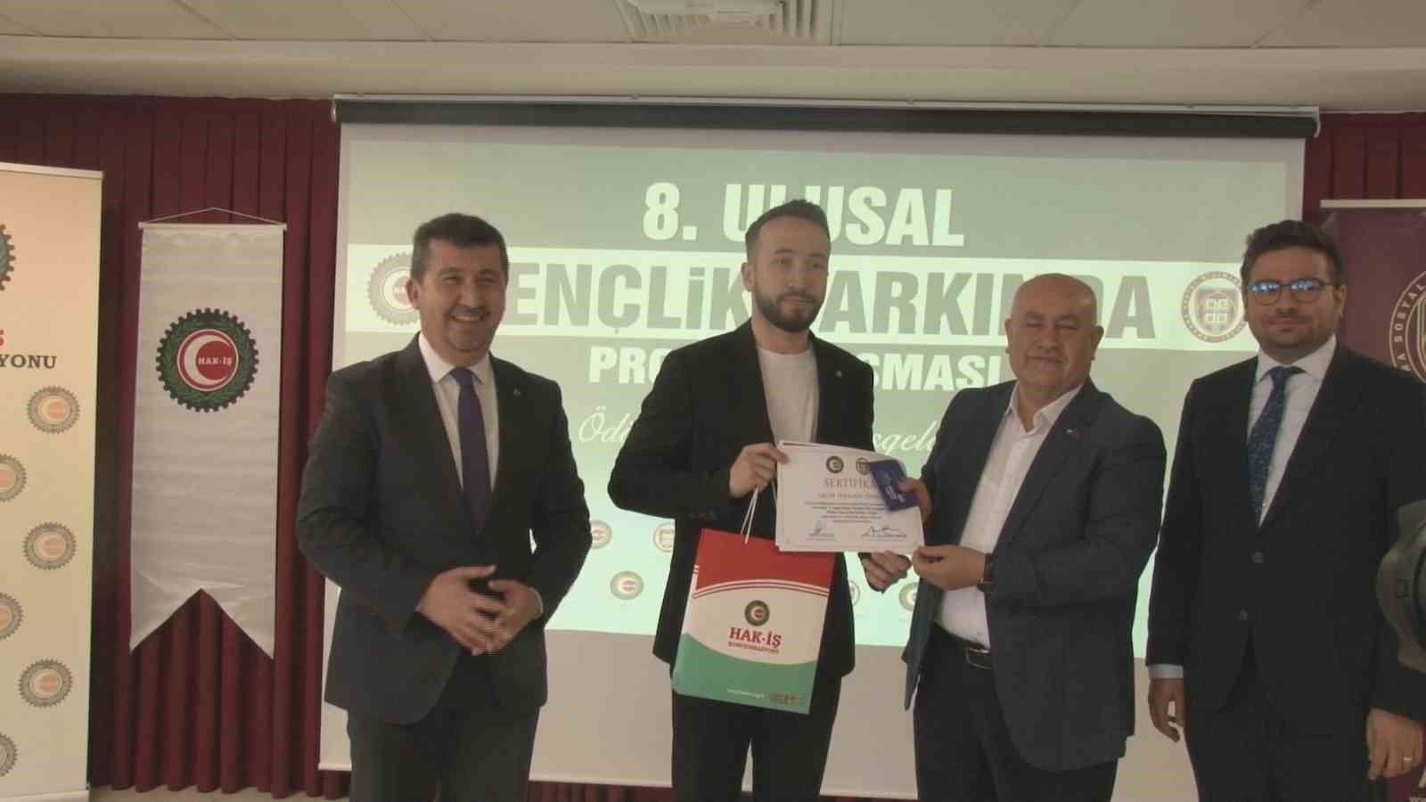 HAK-İŞ&rsquo;in d&uuml;zenlediği &lsquo;Gen&ccedil;lik Farkında Proje Fikri&rsquo; yarışmasında &ouml;d&uuml;ller sahiplerini buldu
