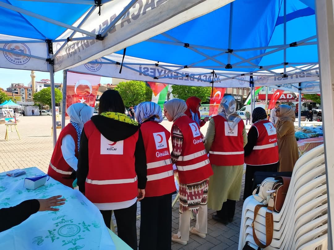 Alaca&rsquo;da Gazze&rsquo;ye destek kampanyasına b&uuml;y&uuml;k ilgili
