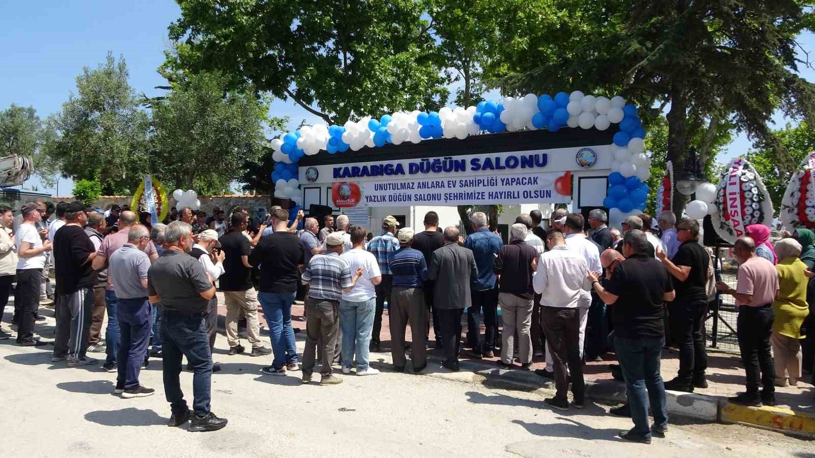 Karabiga’da yazlık düğün salonunun açılışı gerçekleştirildi
