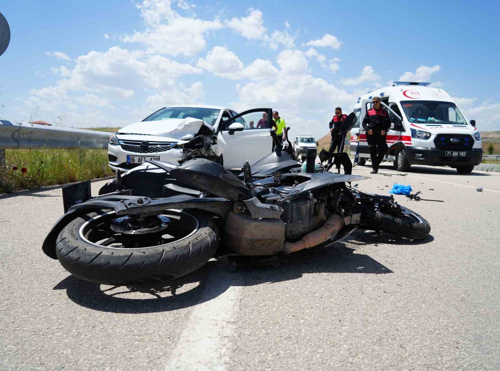 Kırıkkale’de otomobil ile motosiklet çarpıştı: 1 ağır yaralı