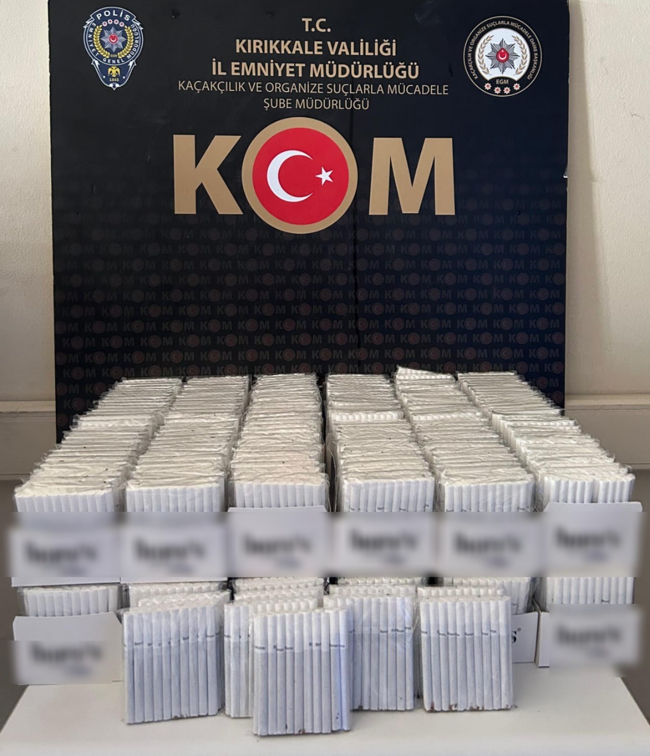 Kırıkkale’de 7 bin 280 adet makaron ele geçirildi