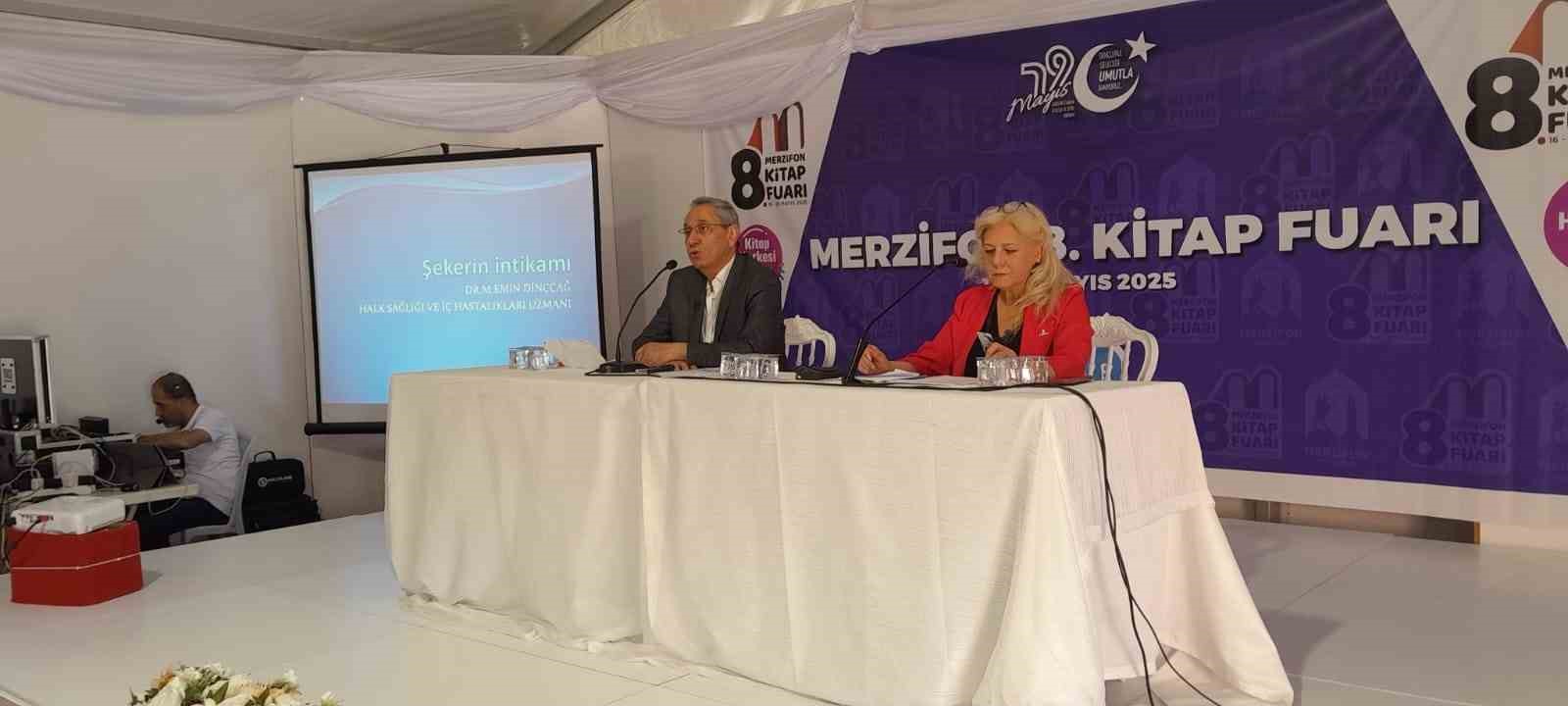 Kitap fuarında şeker hastalığı sunumu yapıldı