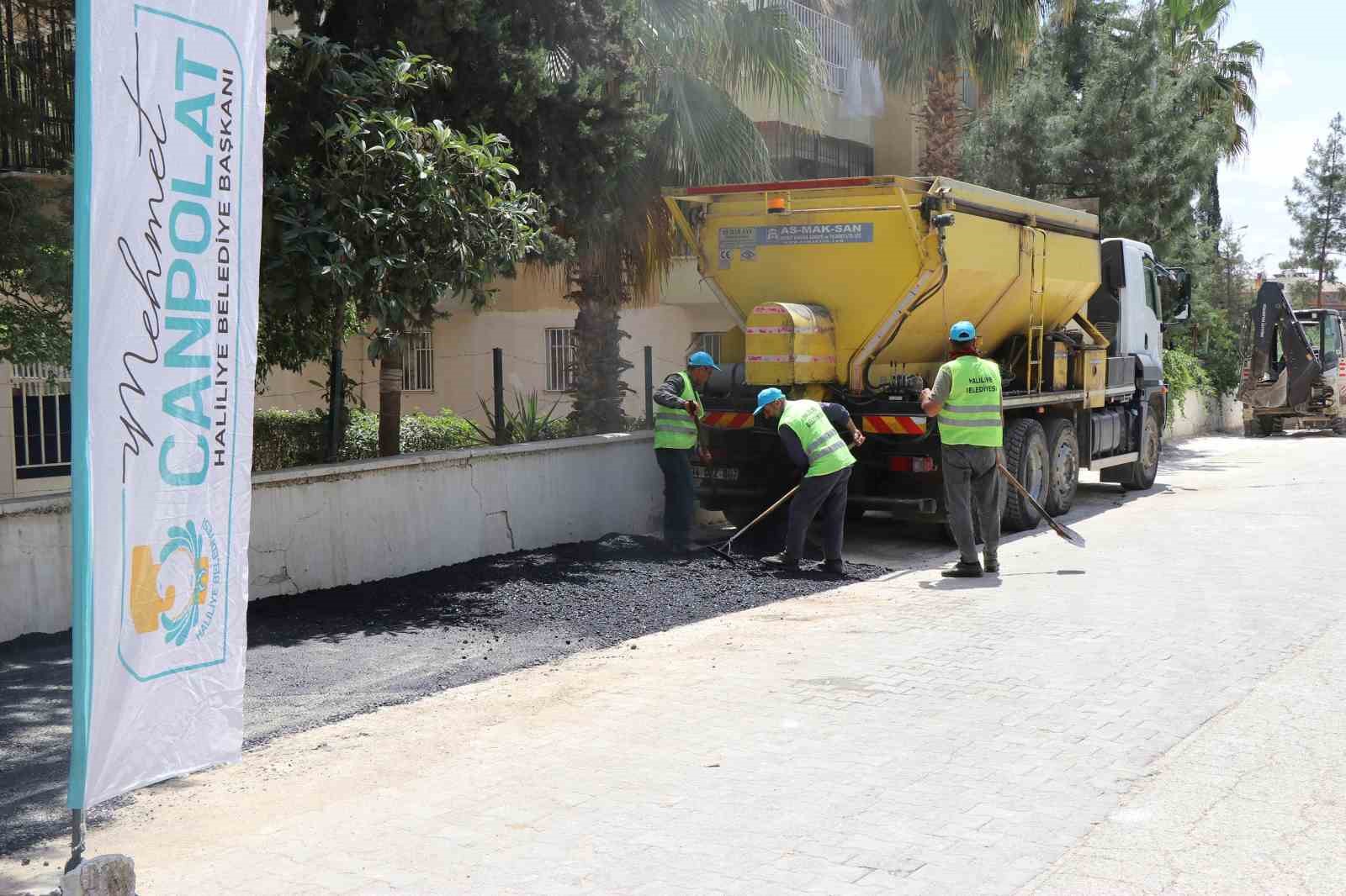 Paşabağı Mahallesine sıcak asfalt &ccedil;alışması
