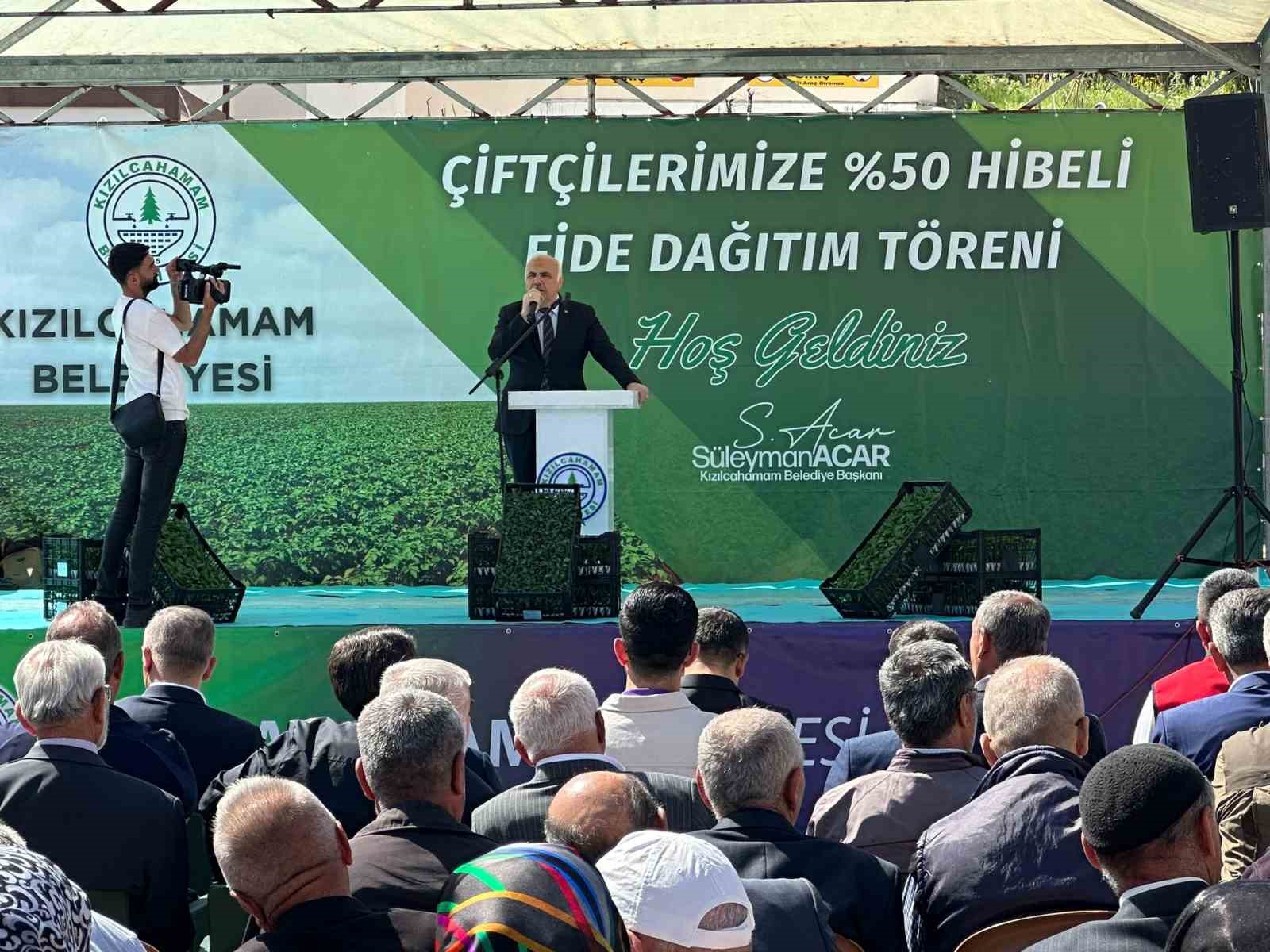 Kızılcahamam Belediyesi’nden üreticilere fide desteği