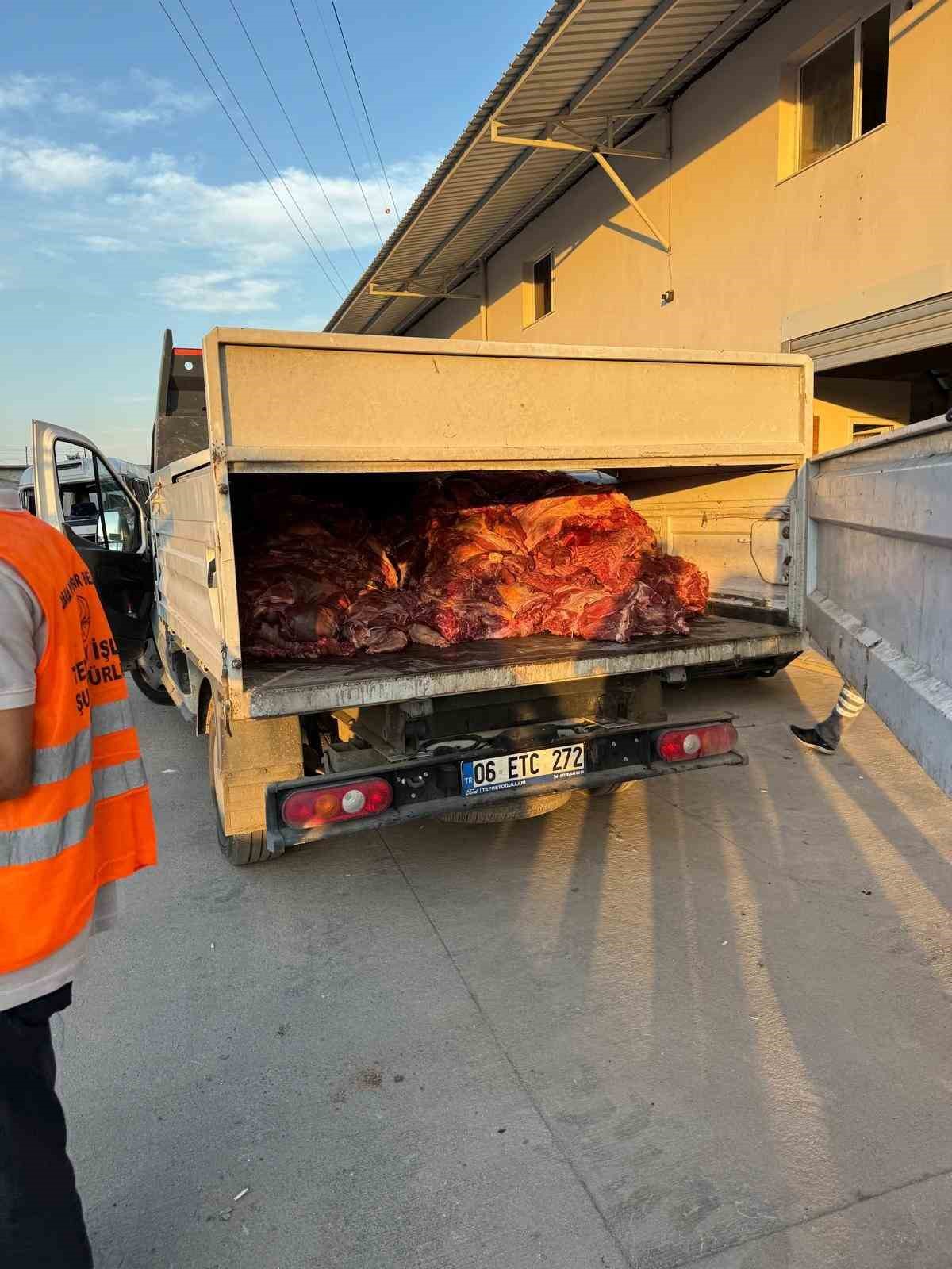 Adana’da 3 ton bozulmuş at eti ele geçirildi