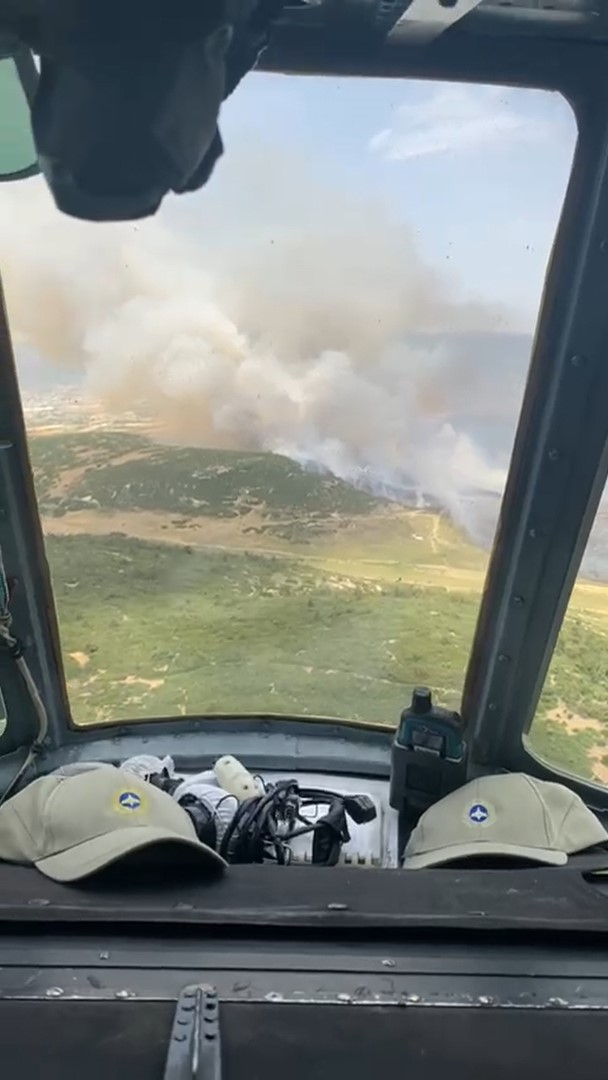 İzmir Foça’da tarım arazisinde başlayan yangın ormana sıçradı