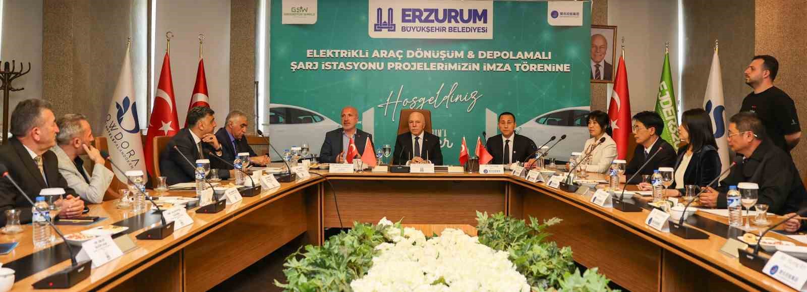 Erzurum’a dev yatırım: "Elektrikli araç dönüşümü ve enerji depolamalı şarj istasyonları kurulacak"
