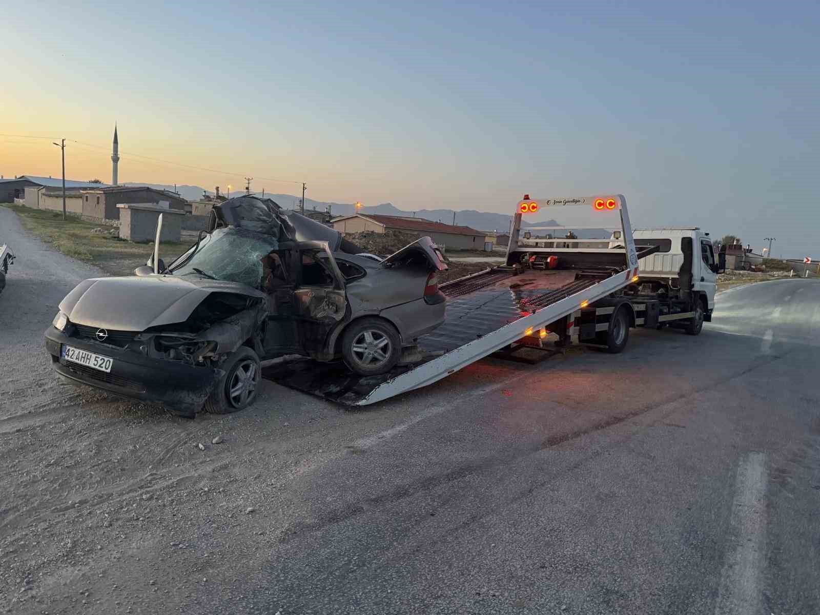 Konya’da ölümle sonuçlanan trafik kazası kamerada İhlas Haber Ajansı