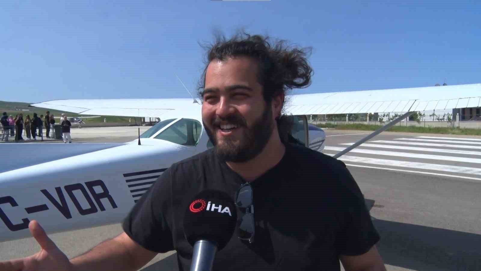 Gençler gökyüzüyle tanıştı: İlk uçuş heyecanını yaşadılar