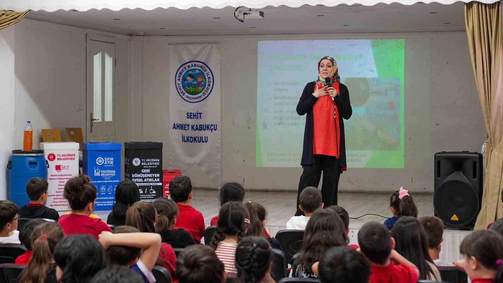 Keçiören Belediyesi’nden öğrencilere sıfır atık eğitimi