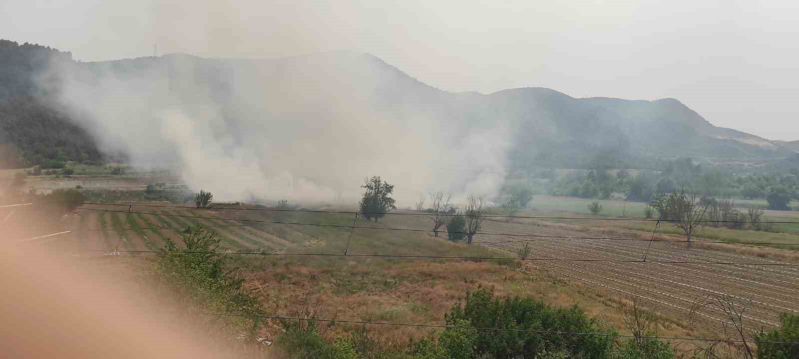 Osmaneli’de anız yangını söndürüldü