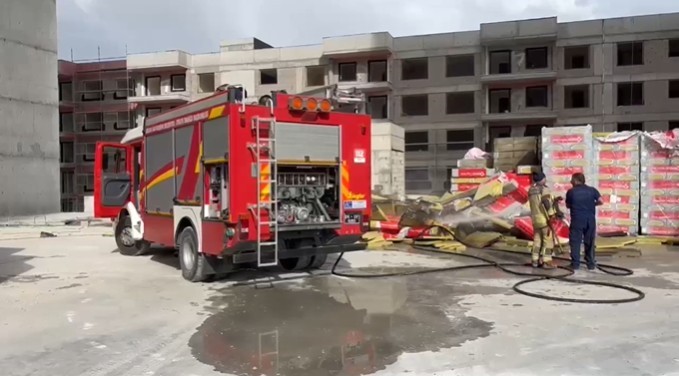 Ankara’da inşaat halindeki binada yangın
