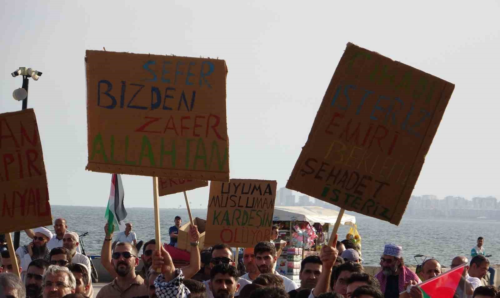 Mersinde Byk Gazze Mitingi dzenlendi
