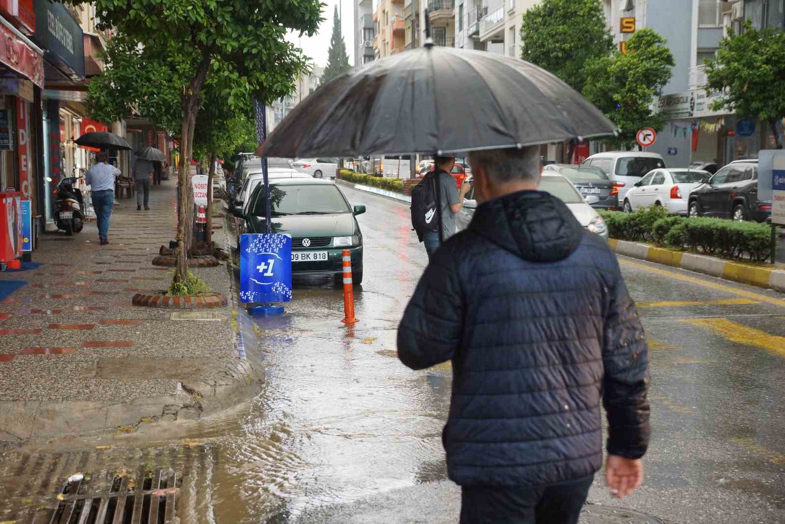 Aydın’da beklenen yağış geldi