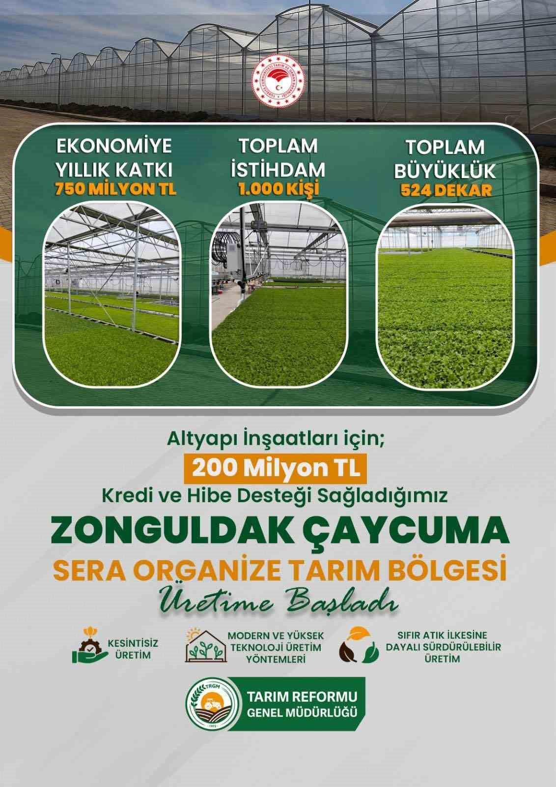 &Ccedil;aycuma&rsquo;da Sera Organize Sanayi B&ouml;lgesi &uuml;retime başladı
