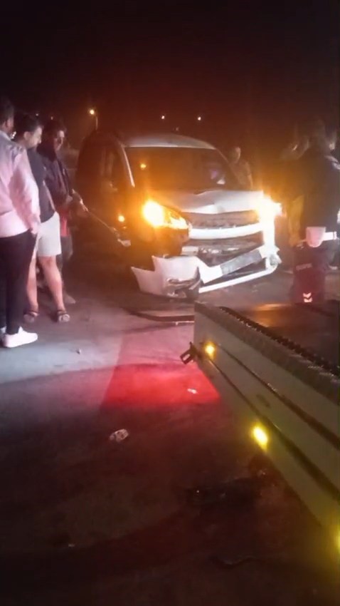 Hafif ticari araç koyun sürüsüne çarptı, 15 koyun telef oldu