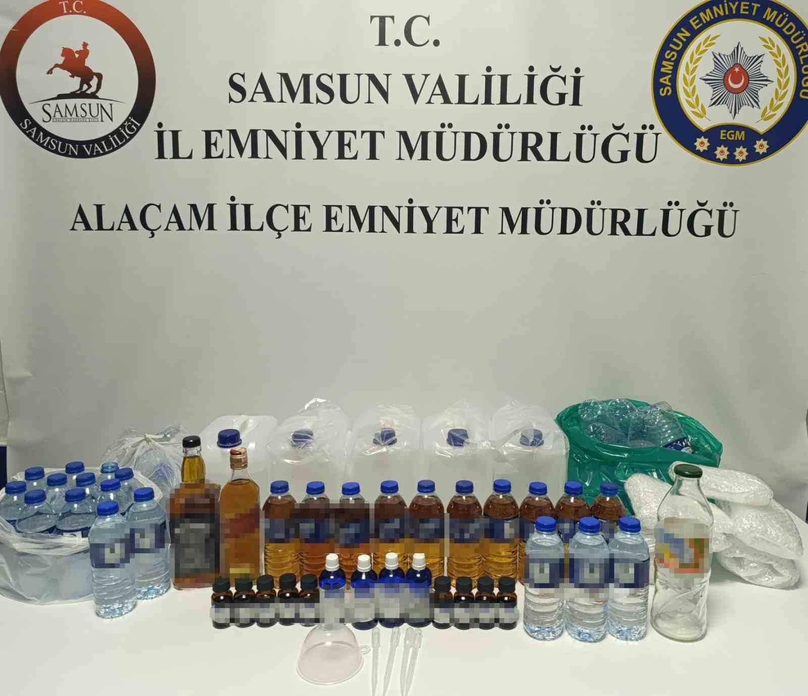 Samsun’da sahte içki operasyonu