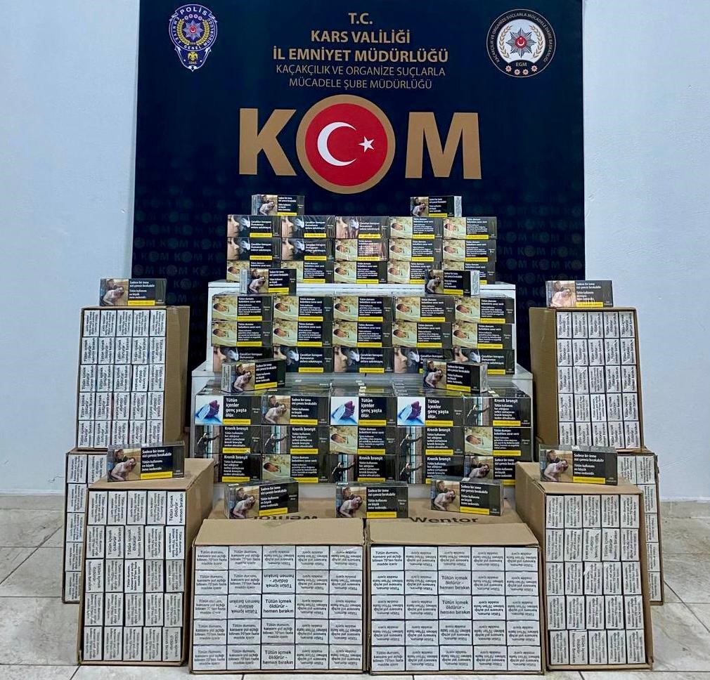 Kars’ta 130 bin boş makaron ele geçirildi