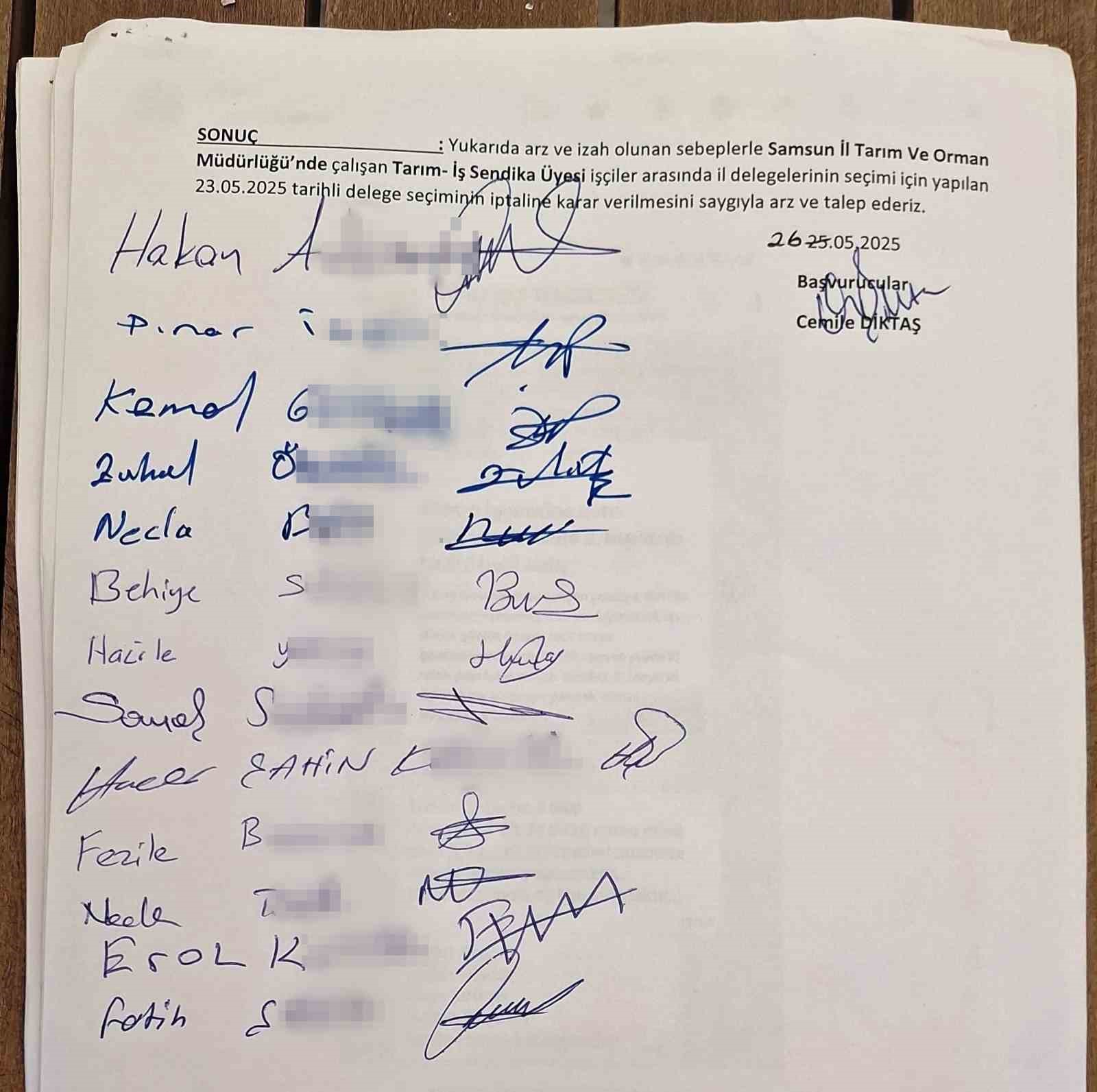 Samsun’da sendika delege seçimleri mahkemeye taşındı