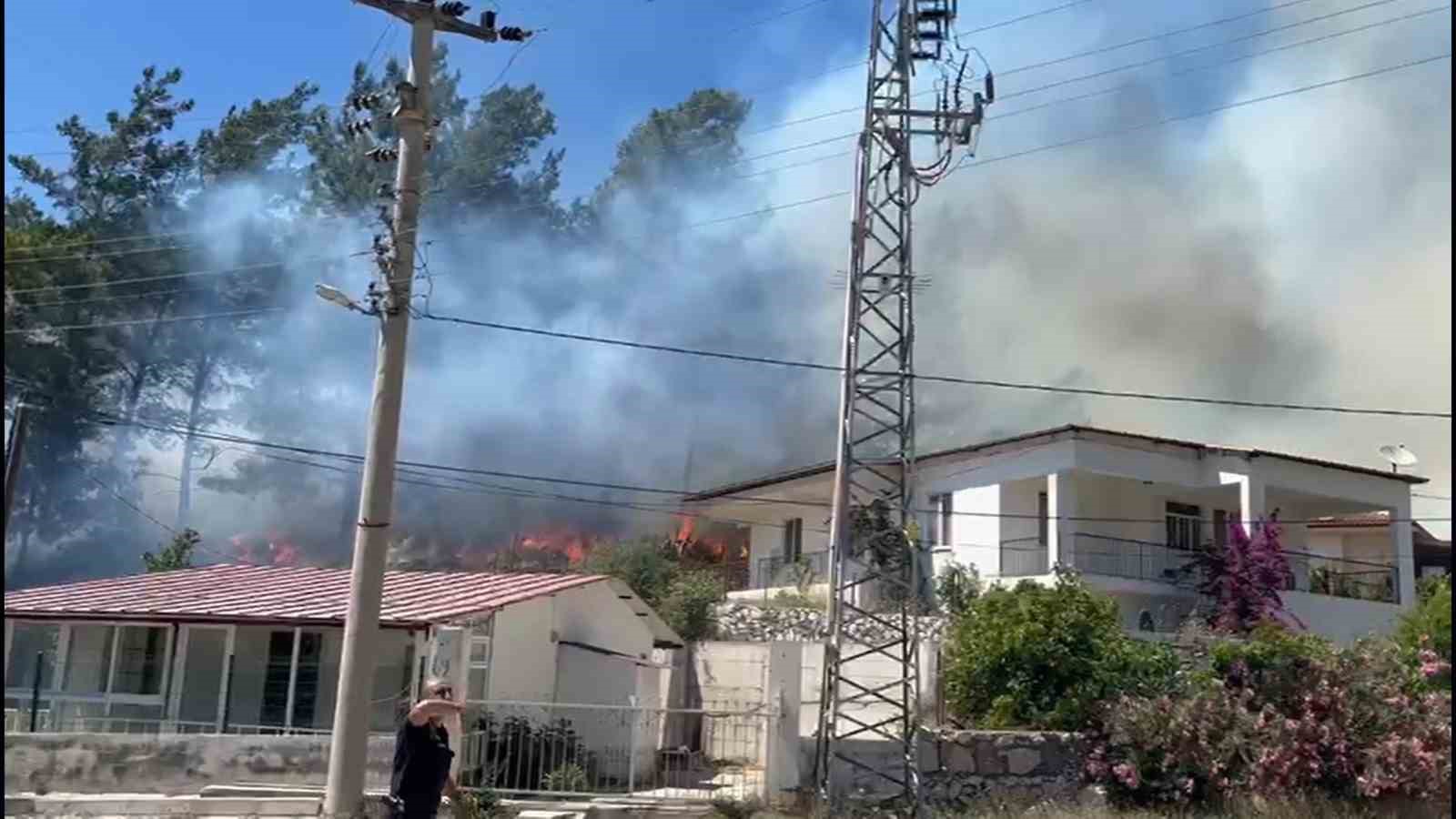 Marmaris’te orman yangını