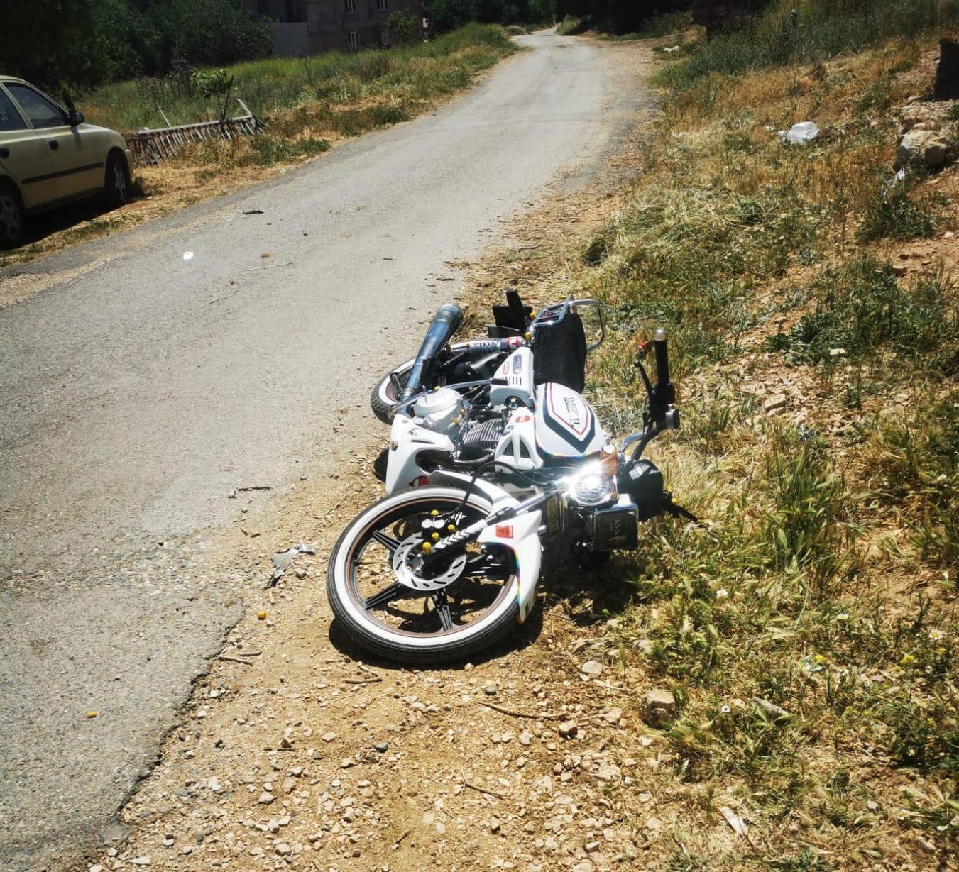 Adıyaman’da, motosiklet devrildi: 1 yaralı