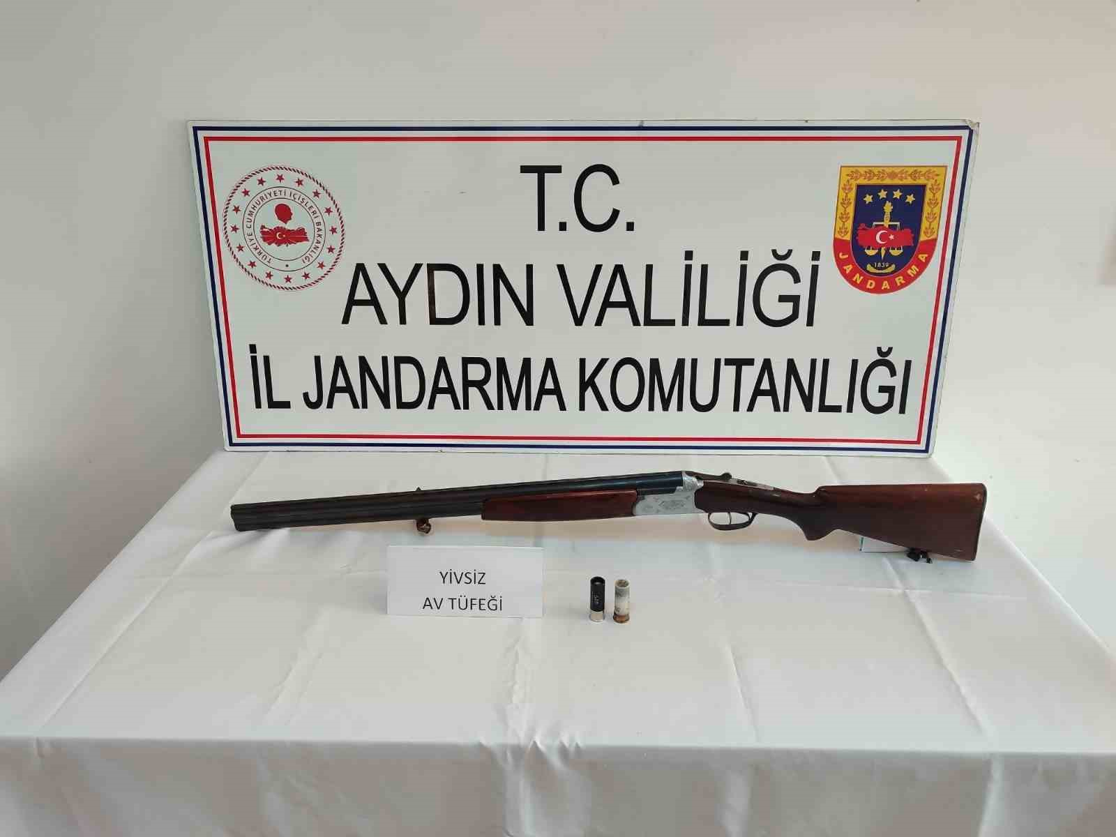 Karpuzlu’da ruhsatsız tüfek ele geçirildi