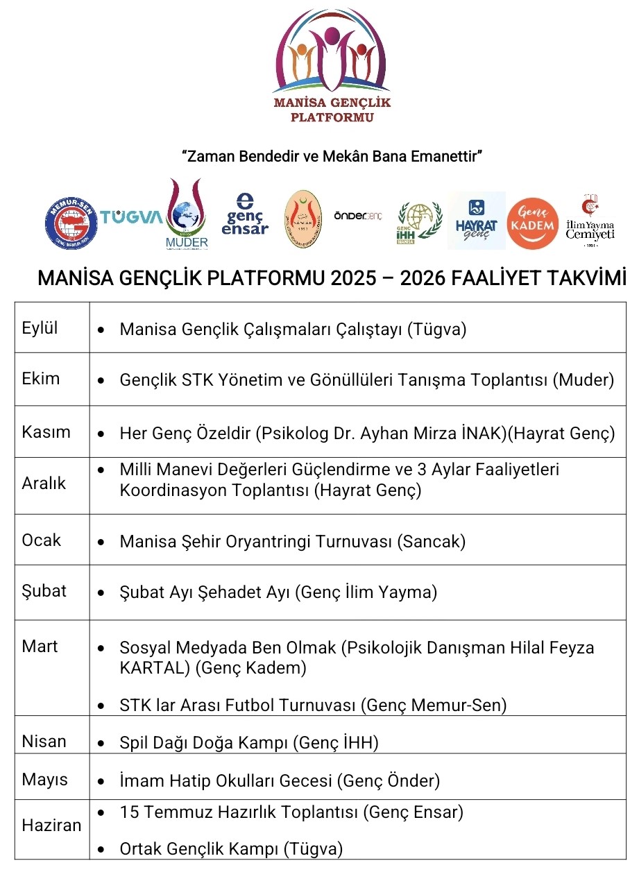Manisa Gen&ccedil;lik Platformu (MAGEP) 2025-2026 faaliyet takvimini a&ccedil;ıkladı
