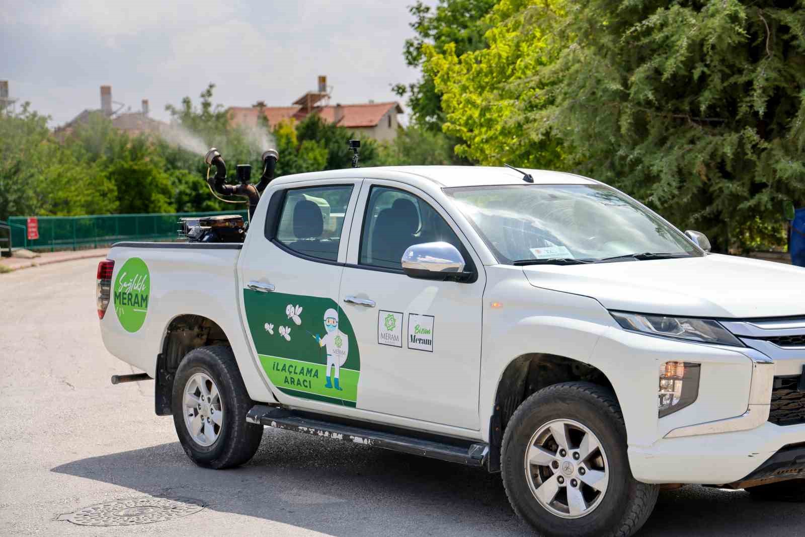 Meram Belediyesinden yaz &ouml;ncesi yoğun ila&ccedil;lama seferberliği
