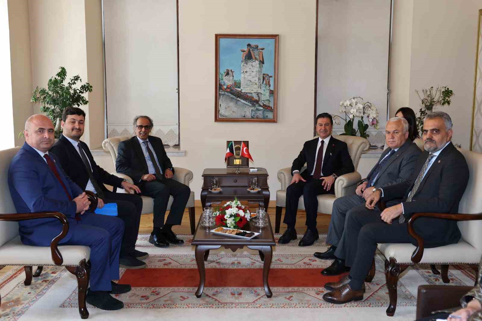 Kuveyt B&uuml;y&uuml;kel&ccedil;isi Al-Adwani, Başkan Aras&rsquo;la g&ouml;r&uuml;şt&uuml;
