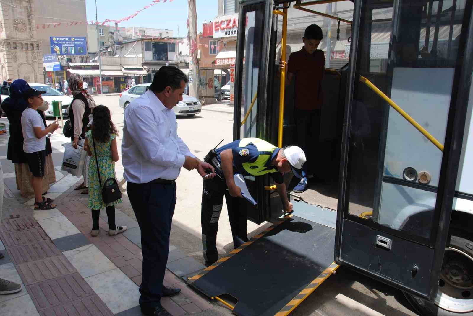 Şanlıurfa’da klima çalıştırmayan otobüslere sıkı takip