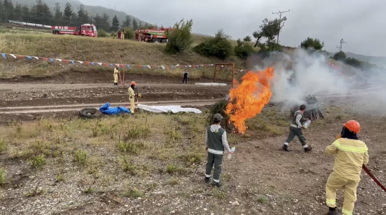 Osmaniye’de orman yangını tatbikatı