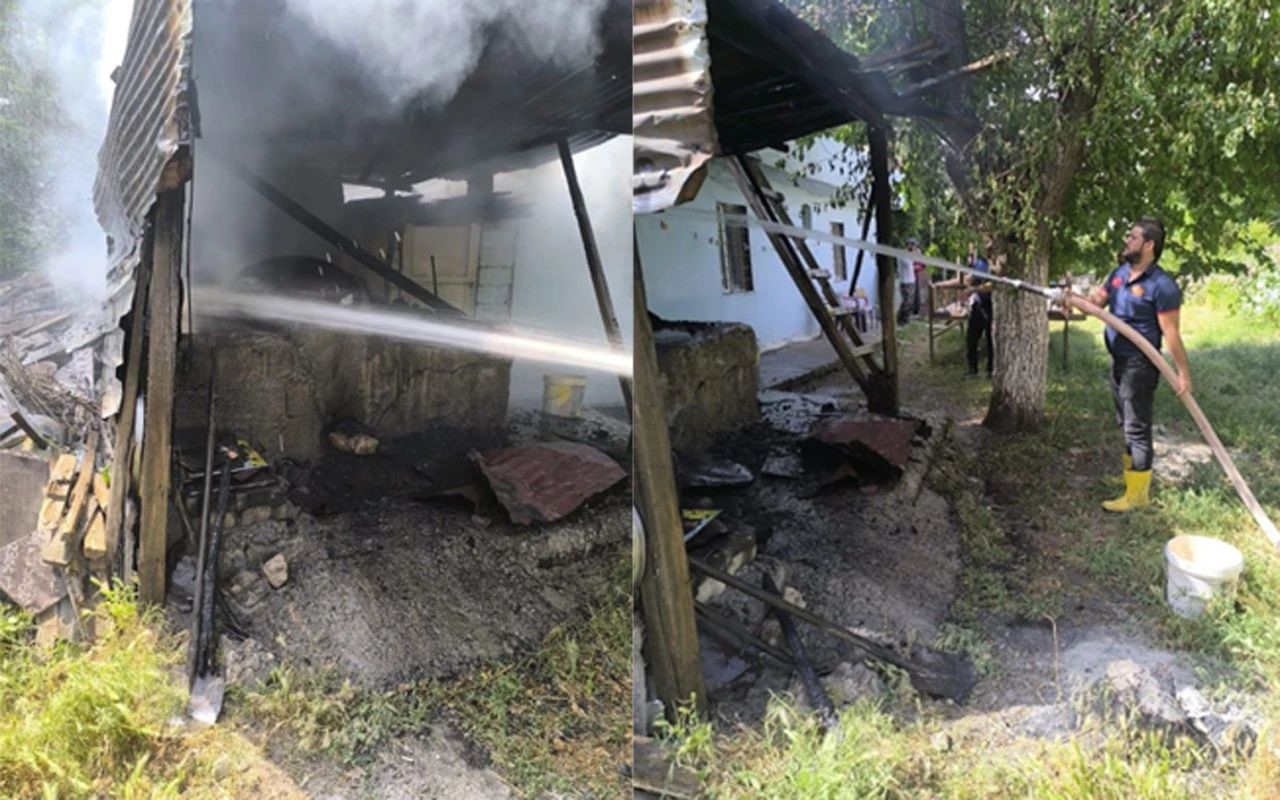 Siirt&rsquo;te gecekondu yangını
