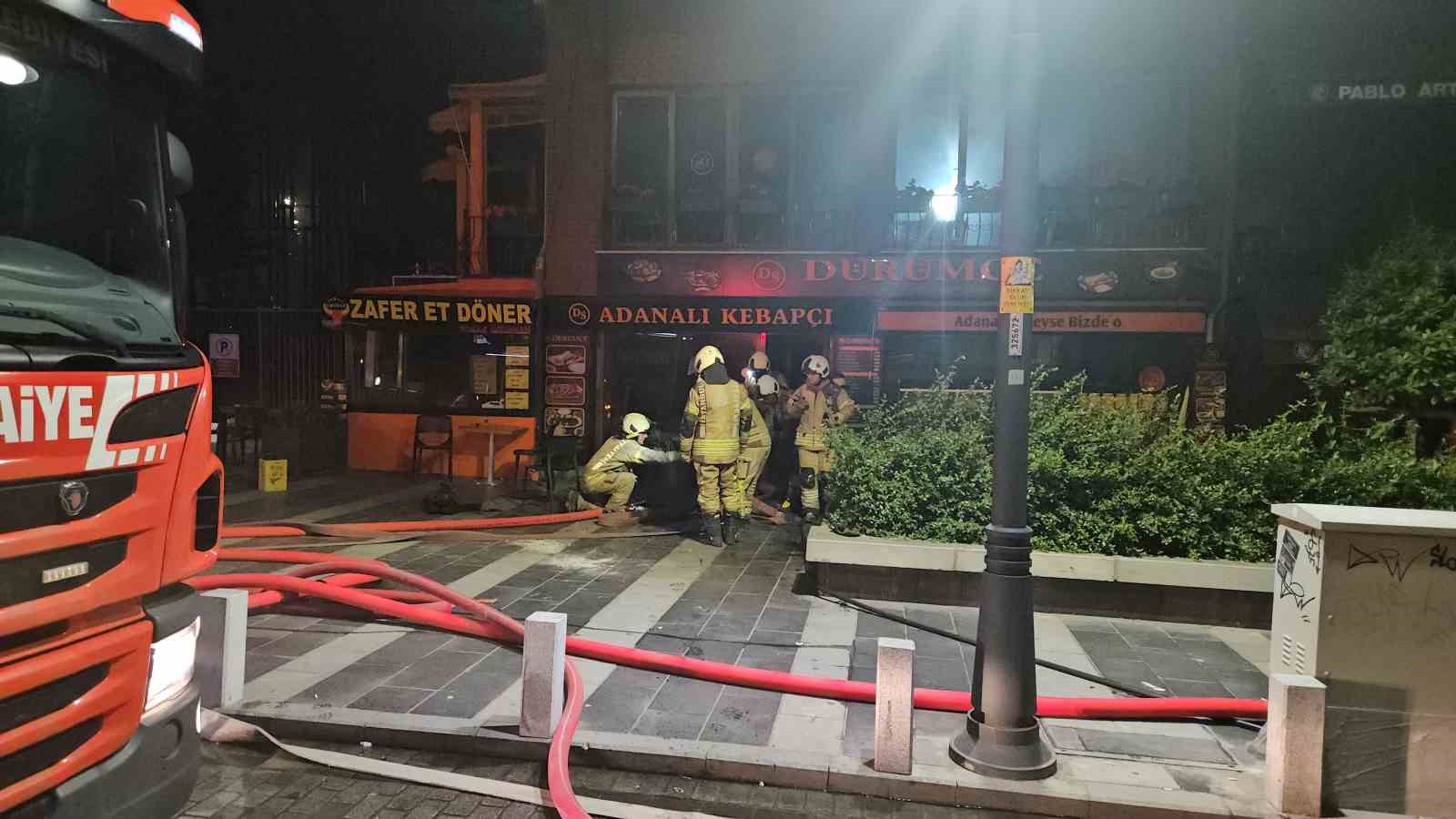 Beşiktaş’ta restoranda korkutan yangın